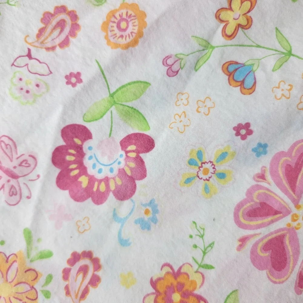 Pottery Barn Kids Garden Party Full 4 Pc Sheet Set Organic Cotton Floral  2011